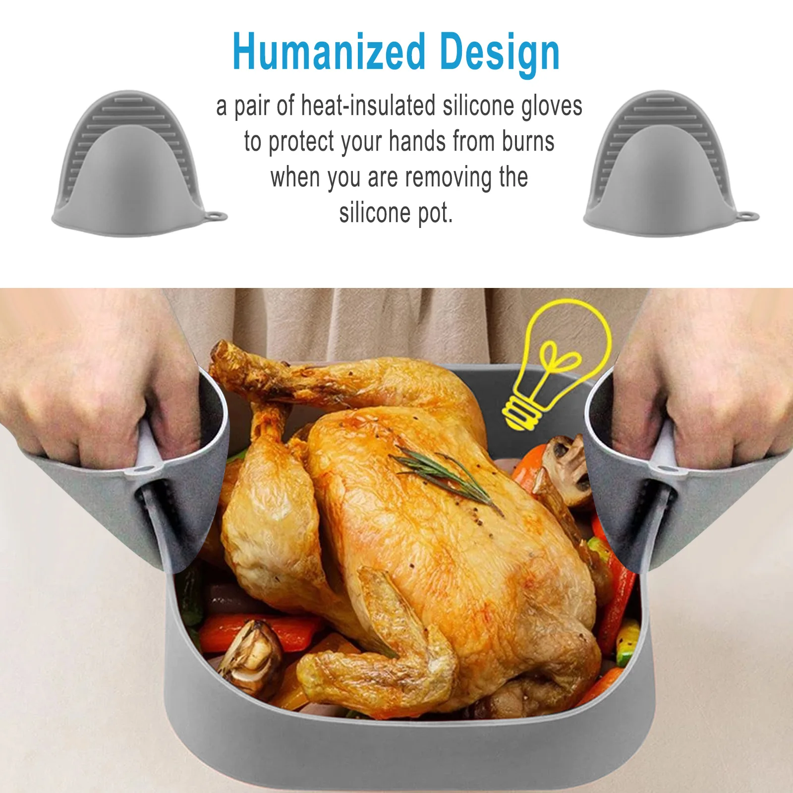Air Fryer Silicone Pot Pan Non-stick Oven Baking Tray Bread Fried Chicken Pizza Basket Mat With Hand Clip Kitchen Accessories
Air Fryer Silicone Pot Pan Non-stick Oven Baking Tray Bread Fried Chicken Pizza Basket Mat With Hand Clip Kitchen Accessories