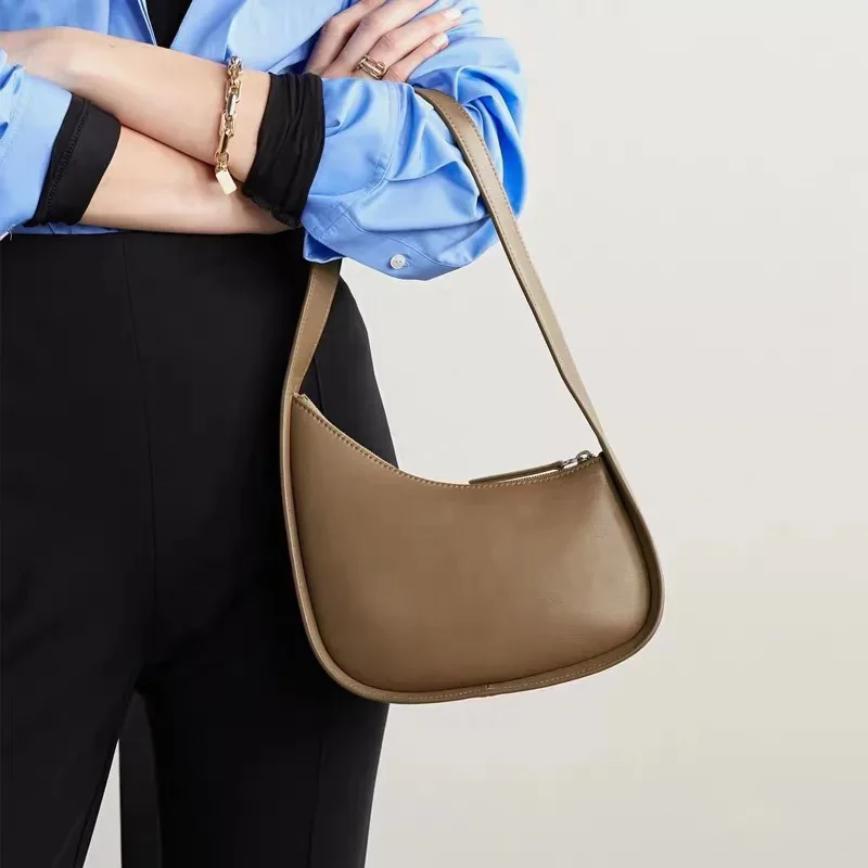 2022 spring and summer irregular leather shoulder stick half moon bag minimalist underarm bag
2022 spring and summer irregular leather shoulder stick half moon bag minimalist underarm bag
