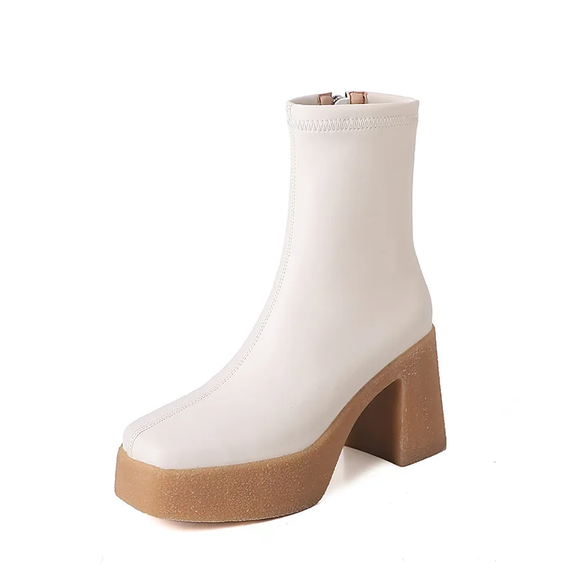 (YYDD) Autumn Winter Concise Platform Square Toe Comfortable Ankle Women's Boots Super High Heels Shoes Party Dress Size34-39
(YYDD) Autumn Winter Concise Platform Square Toe Comfortable Ankle Women's Boots Super High Heels Shoes Party Dress Size34-39