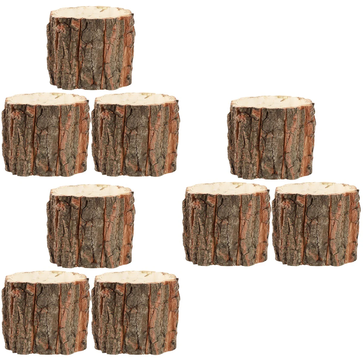 9 pcs Bark Natural Yard Wooden Vases Planter Tree Stump Flowerpot Wood Log Container Flower Buckets
9 pcs Bark Natural Yard Wooden Vases Planter Tree Stump Flowerpot Wood Log Container Flower Buckets