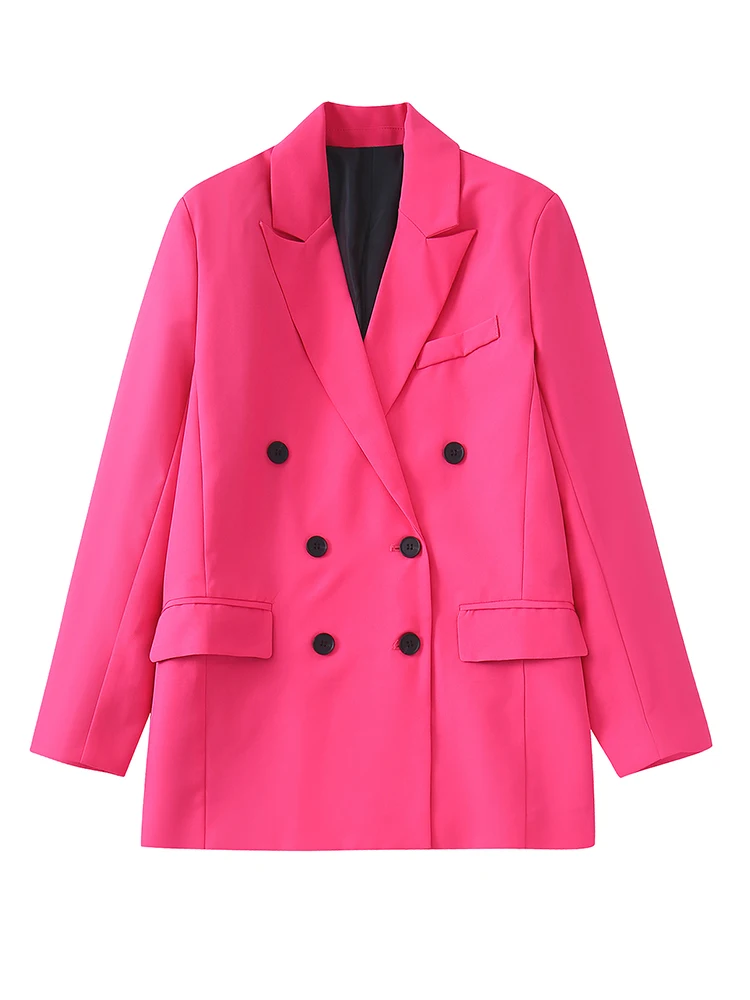 Women Rose Red Blazer Coat Vintage Notched Collar Pocket 2022 Fashion Female Casual Jacket
Women Rose Red Blazer Coat Vintage Notched Collar Pocket 2022 Fashion Female Casual Jacket