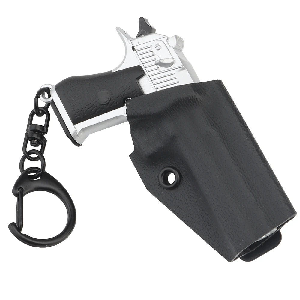 Deagle Tactical Keychain Set Plastic 1:4 Mini Pistol Gun Holster Shape Weapon Key Ring Gift with Movable Lever and Magazine
Deagle Tactical Keychain Set Plastic 1:4 Mini Pistol Gun Holster Shape Weapon Key Ring Gift with Movable Lever and Magazine
