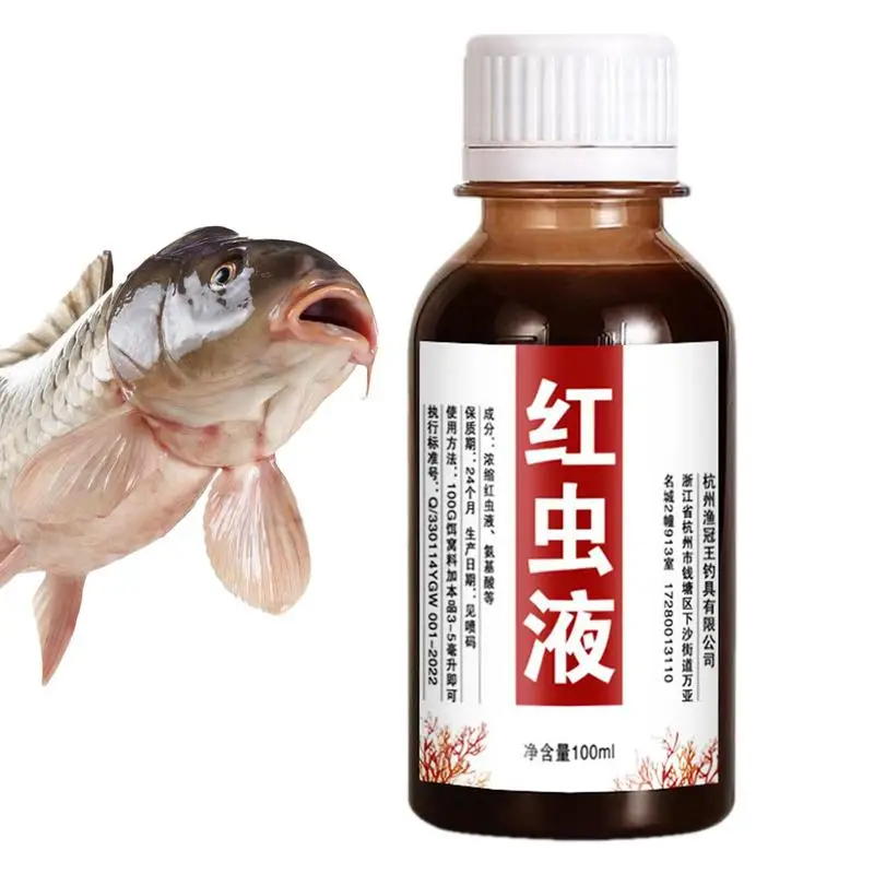 Fish Bait Additive 100ml Concentrated Red Worm Liquid High Concentration FishBait Attractant Tackle Food For Trout Cod Carp Bass
Fish Bait Additive 100ml Concentrated Red Worm Liquid High Concentration FishBait Attractant Tackle Food For Trout Cod Carp Bass