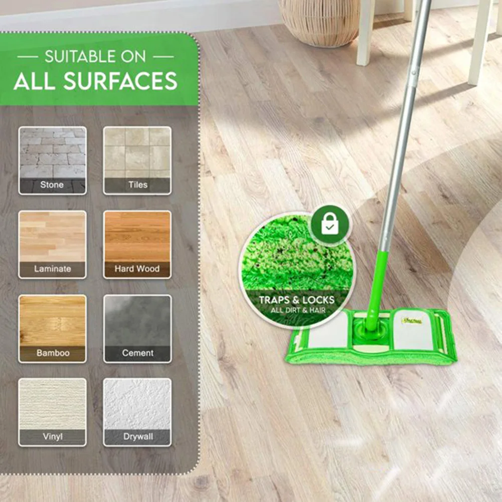 2pcs 12 Inch Reusable Microfiber Mop Pads Fits For Swiffer Sweeper Dust Floor Mops Washable Cloth Cleaning Tool
2pcs 12 Inch Reusable Microfiber Mop Pads Fits For Swiffer Sweeper Dust Floor Mops Washable Cloth Cleaning Tool