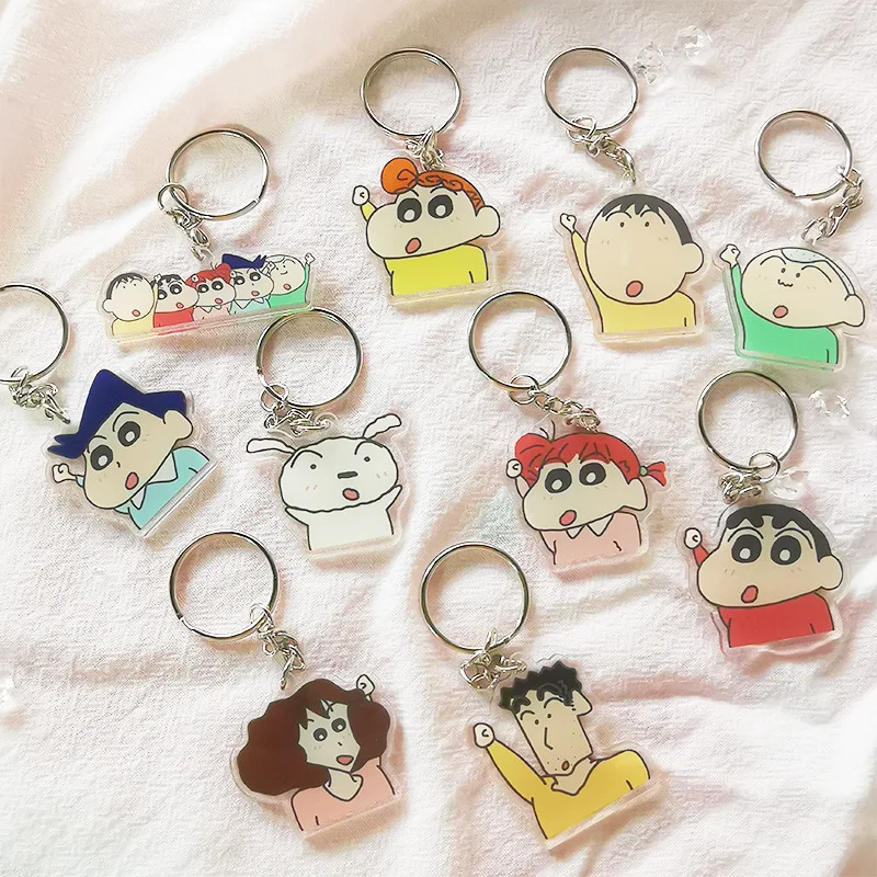 Kawaii Crayon Shinchan аниме брелок сумка кулон мультфильм милая фотография Автомобильный