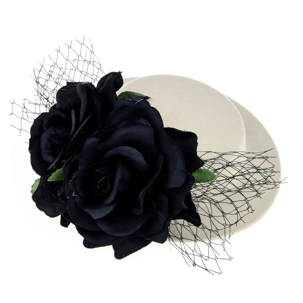 Elegant Black Rose Deco Small Top Hat Wedding Party Costume Dress Accessories Headgear women hair access fascinator headdress
Elegant Black Rose Deco Small Top Hat Wedding Party Costume Dress Accessories Headgear women hair access fascinator headdress