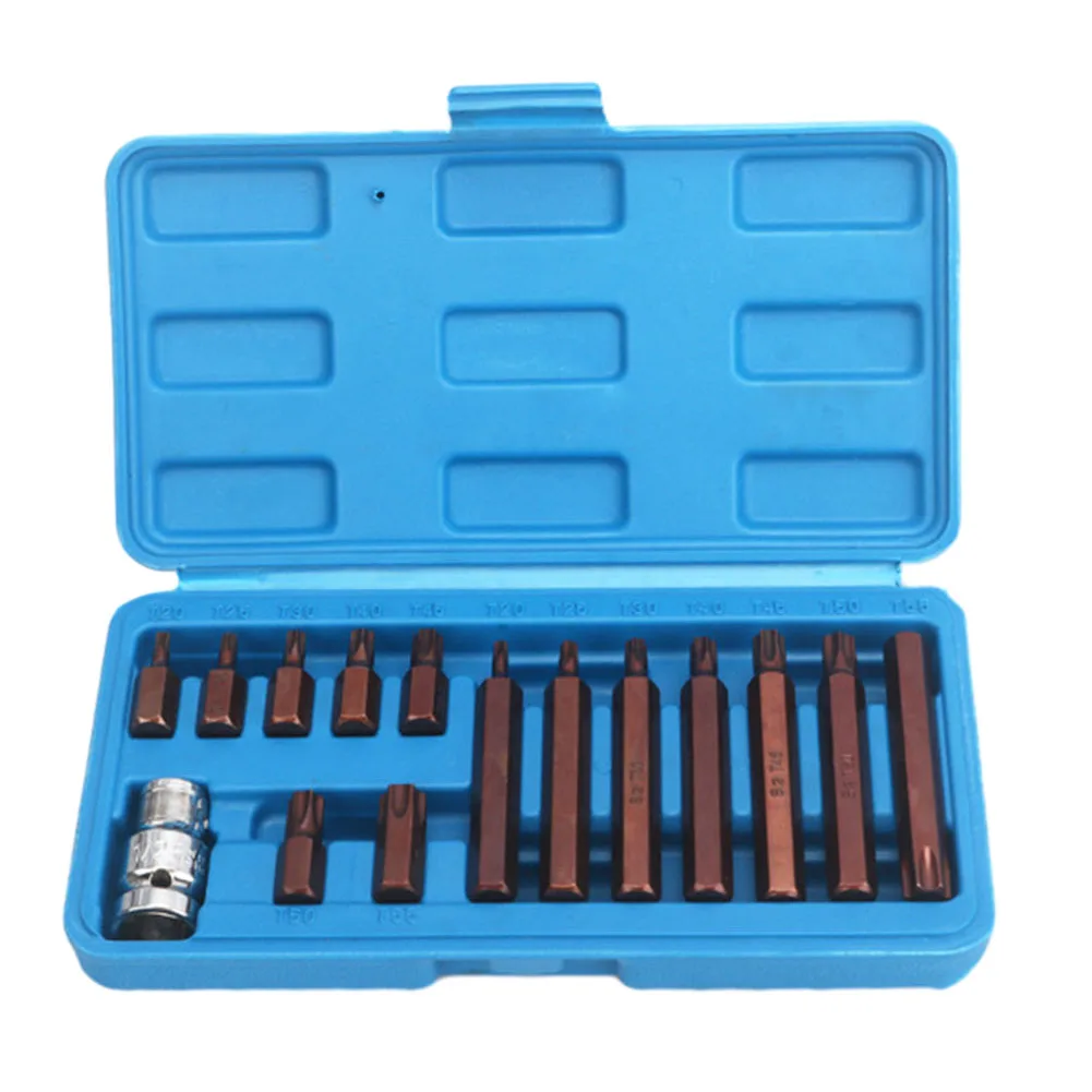 Professional T20T55 Adapter Torque Spanner Ratchet Wrench 15pcs Drive Socket Bits Ideal for Automotive Repairs
Professional T20T55 Adapter Torque Spanner Ratchet Wrench 15pcs Drive Socket Bits Ideal for Automotive Repairs