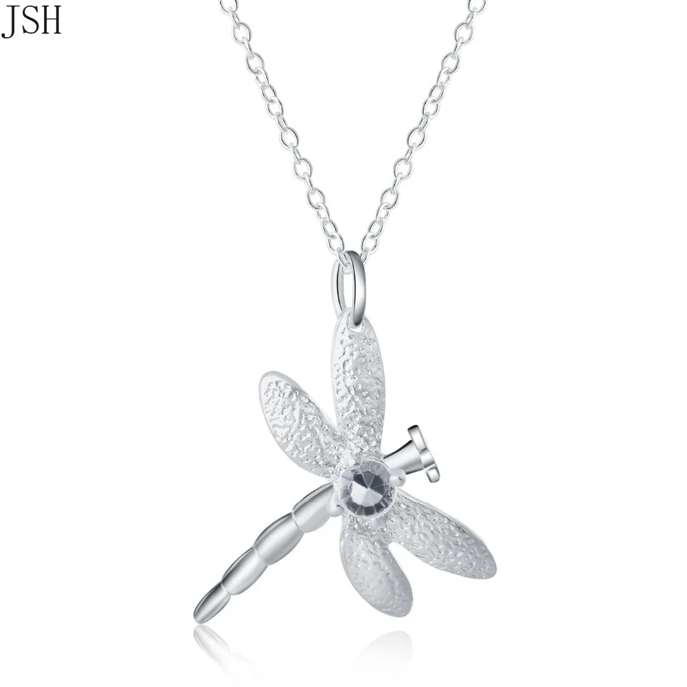 

Hot sale silver for women cyrstal dragonfly pendant necklace jewelry silver jewelry fashion cute wedding party lover cute