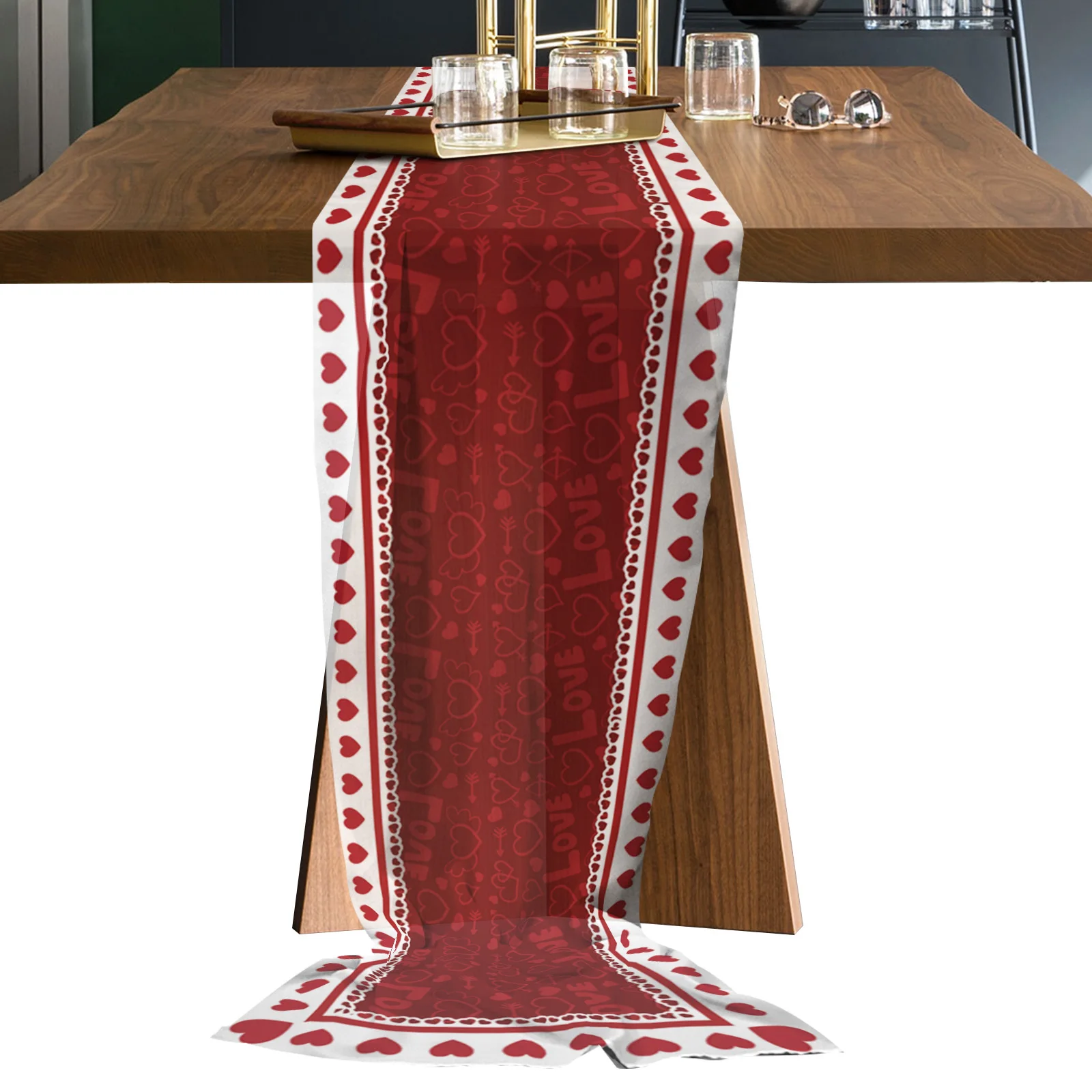 Valentine'S Day Love Arrow Long Chiffon Voile Table Runner Printed Tablecloth for Wedding Coffee Table Sheer Table Runner
Valentine'S Day Love Arrow Long Chiffon Voile Table Runner Printed Tablecloth for Wedding Coffee Table Sheer Table Runner