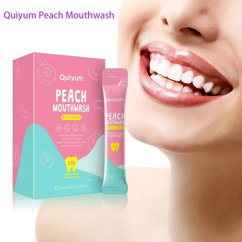 

LAIKOU & quiням персиковый мундштук освежающий дыхание чистый рот длительный аромат уход за зубами 10 мл * 20 шт.
