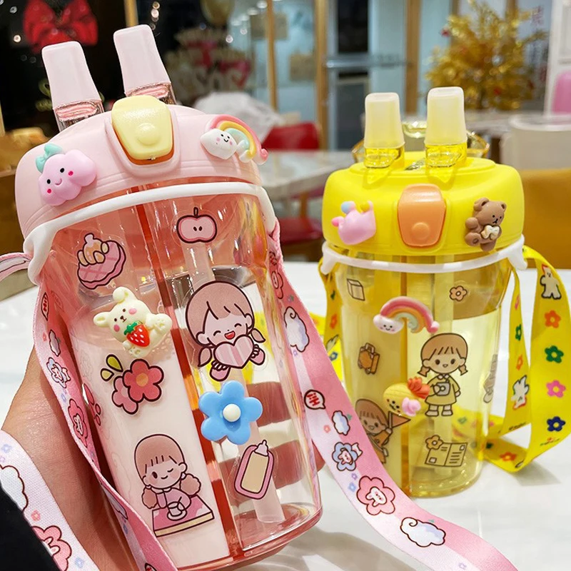 430ml Cute Children Double Drinking Water Bottle Straw Portable Tumbler Student Couple Plastic Cup Gift School Kid Kawaii Kettle
430ml Cute Children Double Drinking Water Bottle Straw Portable Tumbler Student Couple Plastic Cup Gift School Kid Kawaii Kettle