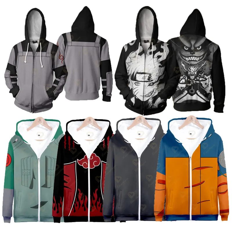 New Anime Hatake Kakashi Zip Up Hoodies 3D Printed Uzumaki Naruto Men Women Sweatshirts Boy Girl Kids Cosplay Streetwear
New Anime Hatake Kakashi Zip Up Hoodies 3D Printed Uzumaki Naruto Men Women Sweatshirts Boy Girl Kids Cosplay Streetwear