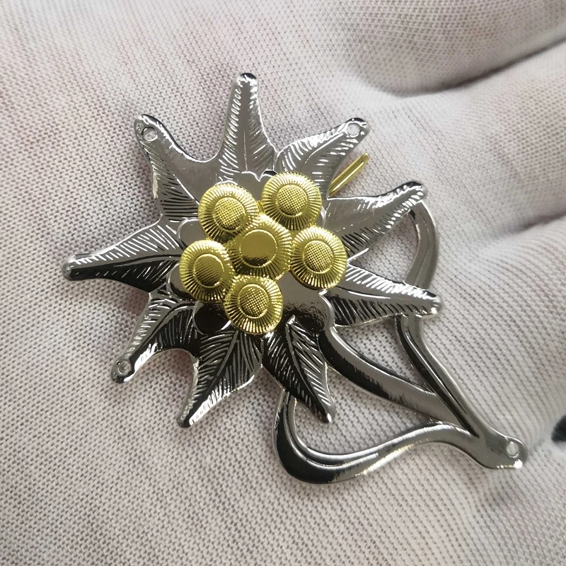 Немецкие медали EDELWEISS горная пехотная Кепка значок медаль серебряного цвета |