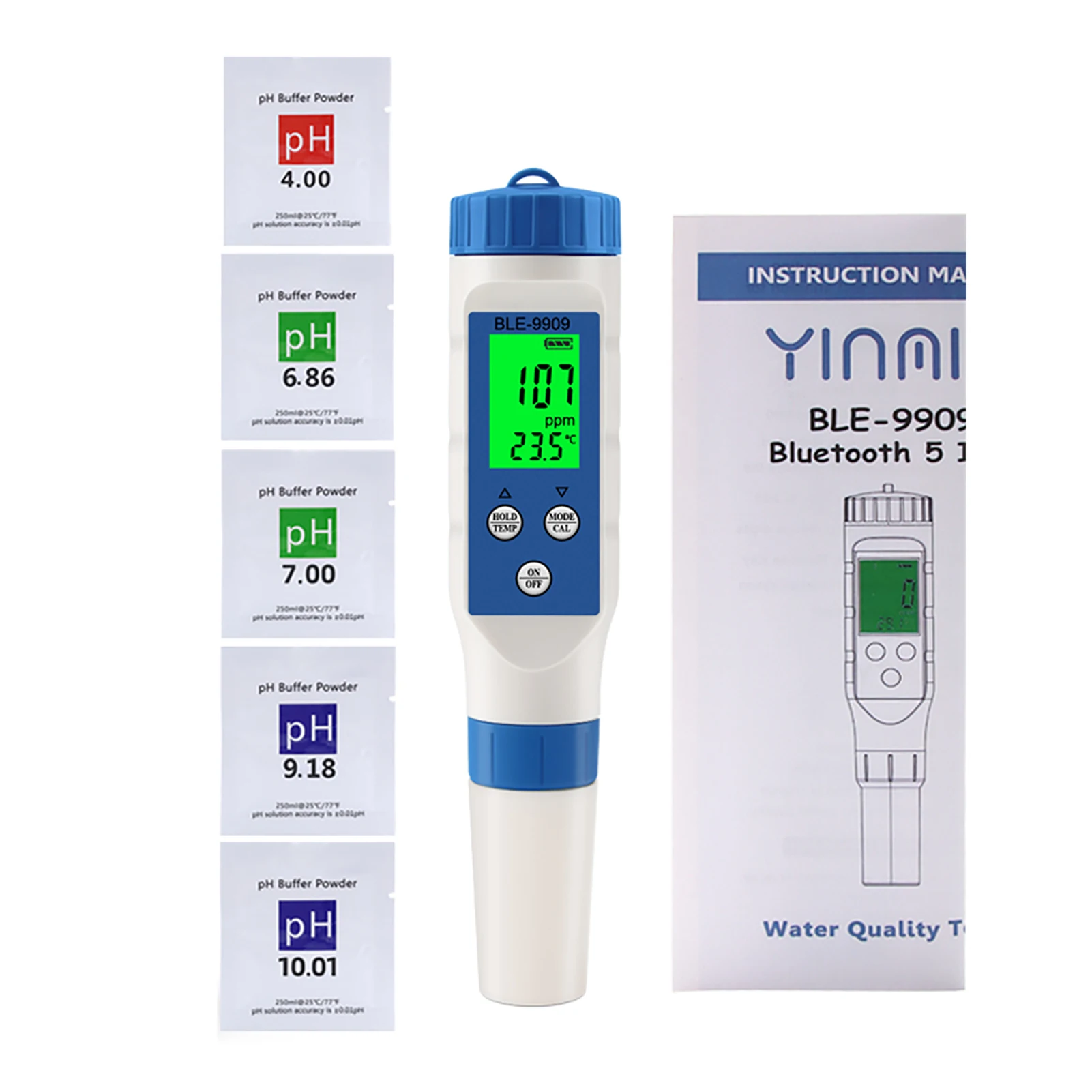 Water Quality Tester 5 In 1 In Smart PH Meter PH Tester PH/TDS/EC/SALT/TEMP High Accuracy Small In Size Hang On Neck Transfer
Water Quality Tester 5 In 1 In Smart PH Meter PH Tester PH/TDS/EC/SALT/TEMP High Accuracy Small In Size Hang On Neck Transfer