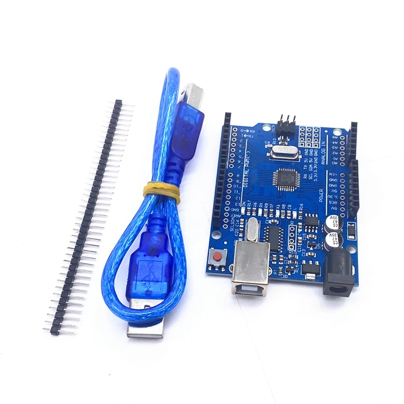 Плата R3 CH340G + MEGA328P, чип 16 МГц для Arduino UNO R3, макетная плата с USB-кабелем, 1 шт.
Плата R3 CH340G + MEGA328P, чип 16 МГц для Arduino UNO R3, макетная плата с USB-кабелем, 1 шт.