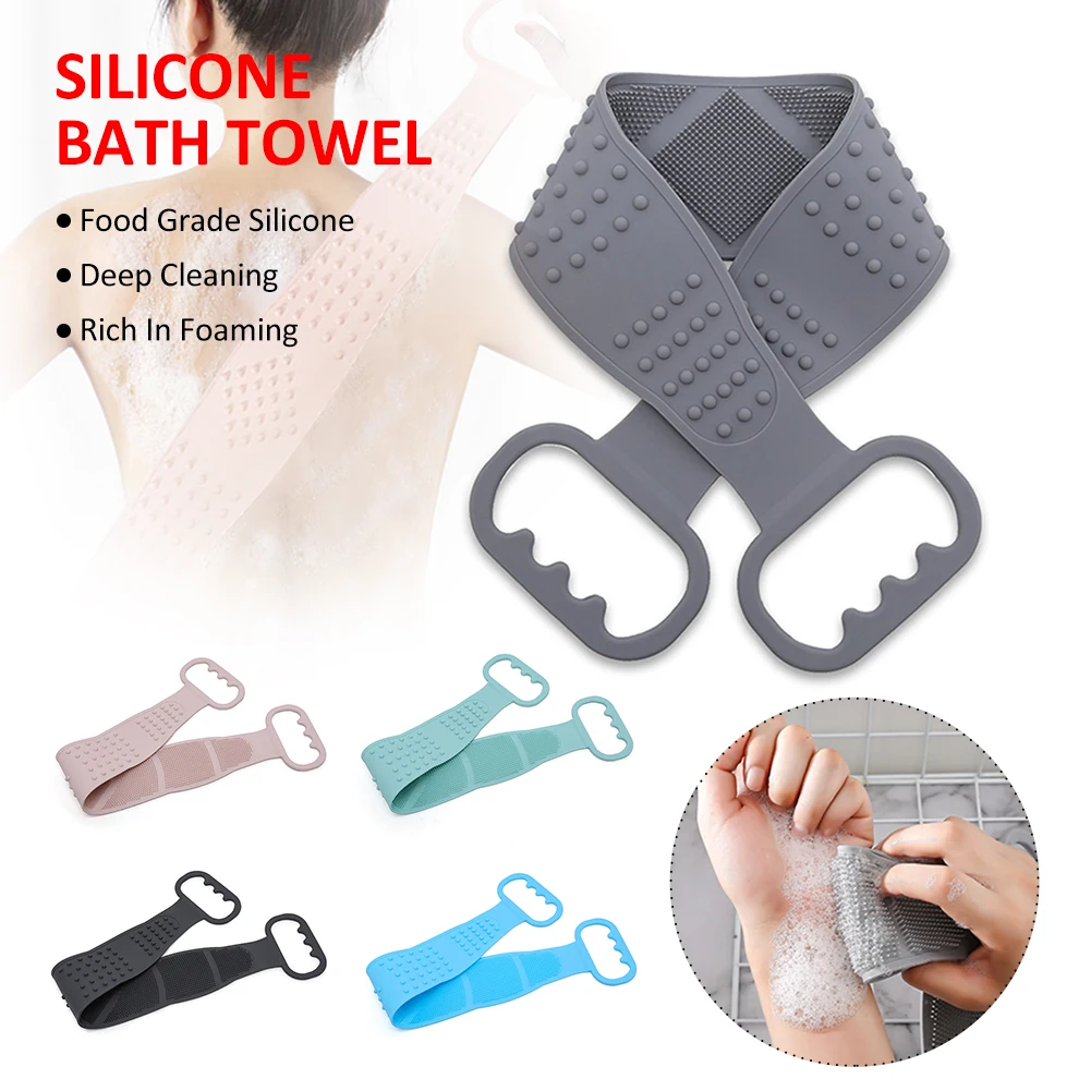70cm Back Scrubber For Shower Silicone Body Brush Bath Towel For Shower 2 Sided Back Washer Exfoliating Washcloth With Handles
70cm Back Scrubber For Shower Silicone Body Brush Bath Towel For Shower 2 Sided Back Washer Exfoliating Washcloth With Handles