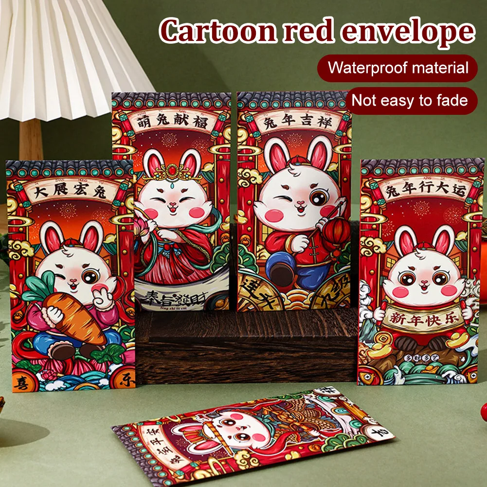 4/6PCS Chinese New Year Lucky Money Red Pockets 2023 Year of Rabbit Red Envelopes Cute Rabbit Hongbao Cartoon Gift Bag
4/6PCS Chinese New Year Lucky Money Red Pockets 2023 Year of Rabbit Red Envelopes Cute Rabbit Hongbao Cartoon Gift Bag