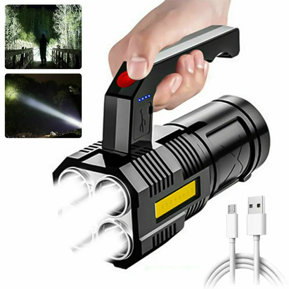 LED Flashlight Super Bright Work Torch Camping Lamp USB Rechargeable Multi-function Flashlight with COB Side Light
LED Flashlight Super Bright Work Torch Camping Lamp USB Rechargeable Multi-function Flashlight with COB Side Light