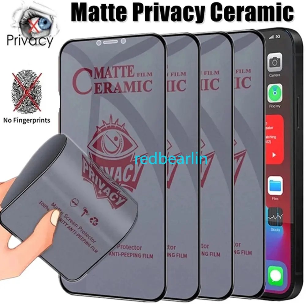 10-20pcs Privacy Ceramic Anti Spy Film HD Matte Screen Protector For iPhone 14 Pro Max 13 Mini 12 11 XS XR X 8 7 6 Plus SE
10-20pcs Privacy Ceramic Anti Spy Film HD Matte Screen Protector For iPhone 14 Pro Max 13 Mini 12 11 XS XR X 8 7 6 Plus SE