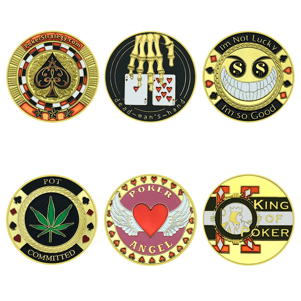 6pcs/set New Poker Game Card Press Metal Coin Texas Holdem Casino Chip Accessories Challenge Coin Collectible Gift 
6pcs/set New Poker Game Card Press Metal Coin Texas Holdem Casino Chip Accessories Challenge Coin Collectible Gift