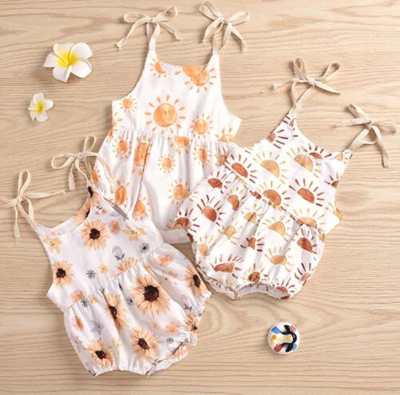Newborn Baby's Clothes Girls Fashion SunSunflower Print Romper Stylish Sleeveless Romper For Kids Girls Children's Clothing Set
Newborn Baby's Clothes Girls Fashion SunSunflower Print Romper Stylish Sleeveless Romper For Kids Girls Children's Clothing Set