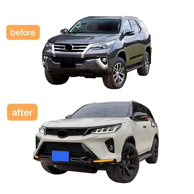 Car parts for Toyota Fortuner Body Kit upgrade 2021 Car body kit Fortuner bumper
Car parts for Toyota Fortuner Body Kit upgrade 2021 Car body kit Fortuner bumper