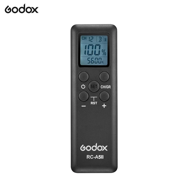

Godox RC-A5II Remote Control 16 Channels 6 Groups Replacement for Godox VL150 VL200 VL300 UL150 LED1000DII LED1000BiⅡ
