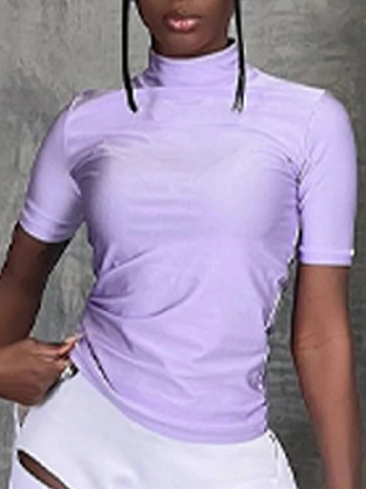 Женская облегающая футболка с коротким рукавом, с круглым вырезом
Женская облегающая футболка с коротким рукавом, с круглым вырезом