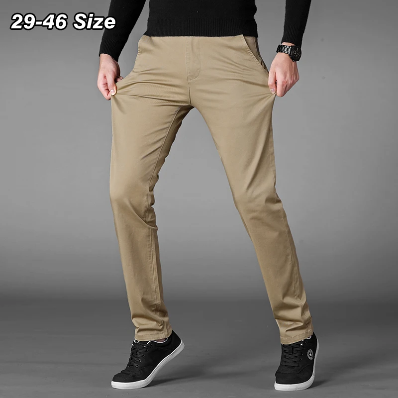 Plus Size 42 44 46 Men's Cotton Casual Pants Classic Regular Business Straight Spring Trousers Brand Clothing Grey Black Blue
Plus Size 42 44 46 Men's Cotton Casual Pants Classic Regular Business Straight Spring Trousers Brand Clothing Grey Black Blue