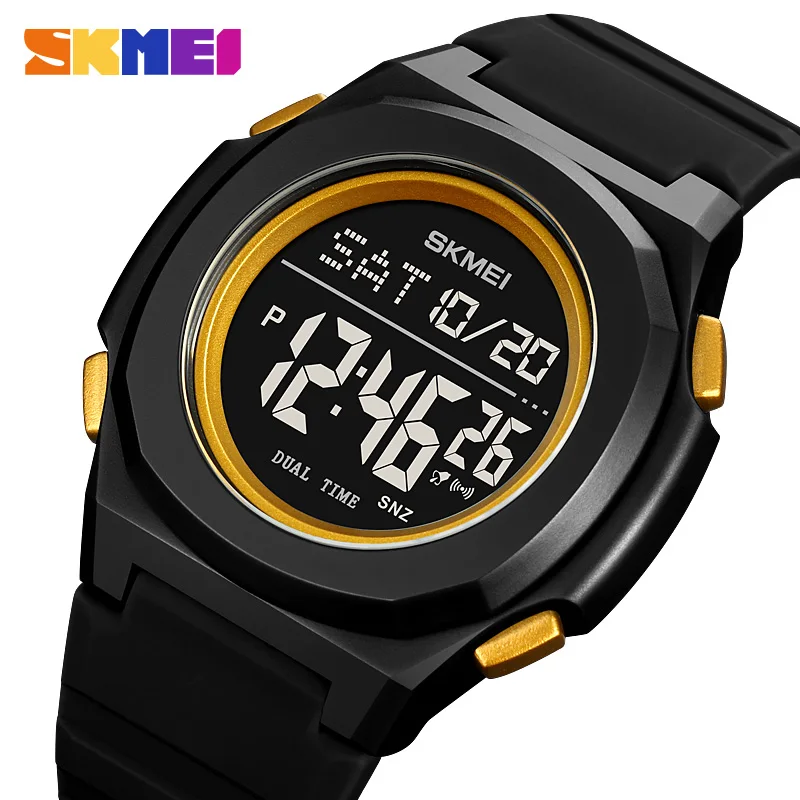 

SKMEI Outdoor Back Light Digital Countdown Stopwatch Sport Watches Mens 5Bar Waterproof Wristwatch Date Week Clock reloj hombre