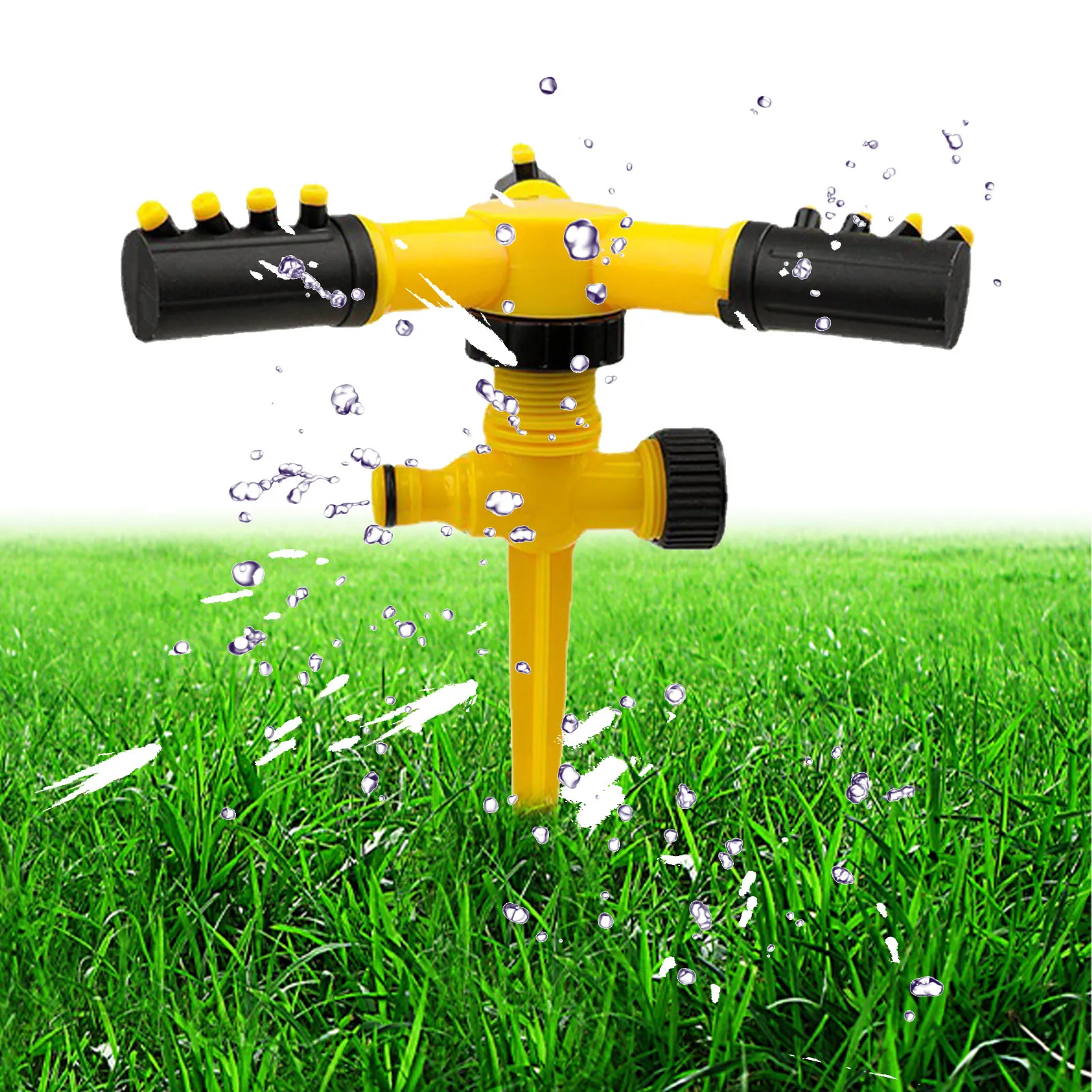 

Water Sprinkler For Lawn 360 Degree Rotating Lawn Sprinkler Plug-in Lawn Sprinklers For Hoses Large And Small Areas Hose
