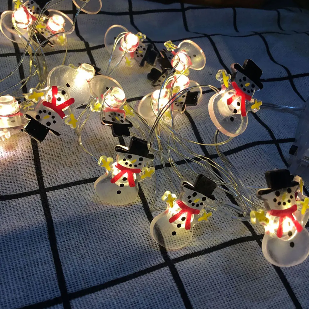 

Christmas Decoration 20 LED Strip Lights String 2m Snowman Star Snowflake Xmas Tree Lamp Ornament