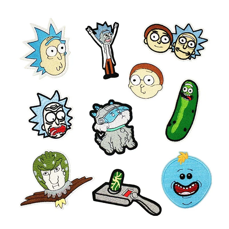 1/10Pcs Rick and Morti Patches Termoadhesivos Applique Patch Crazy Alien Parches Bordados Diy Para Ropa Badges Iron On Patches
1/10Pcs Rick and Morti Patches Termoadhesivos Applique Patch Crazy Alien Parches Bordados Diy Para Ropa Badges Iron On Patches