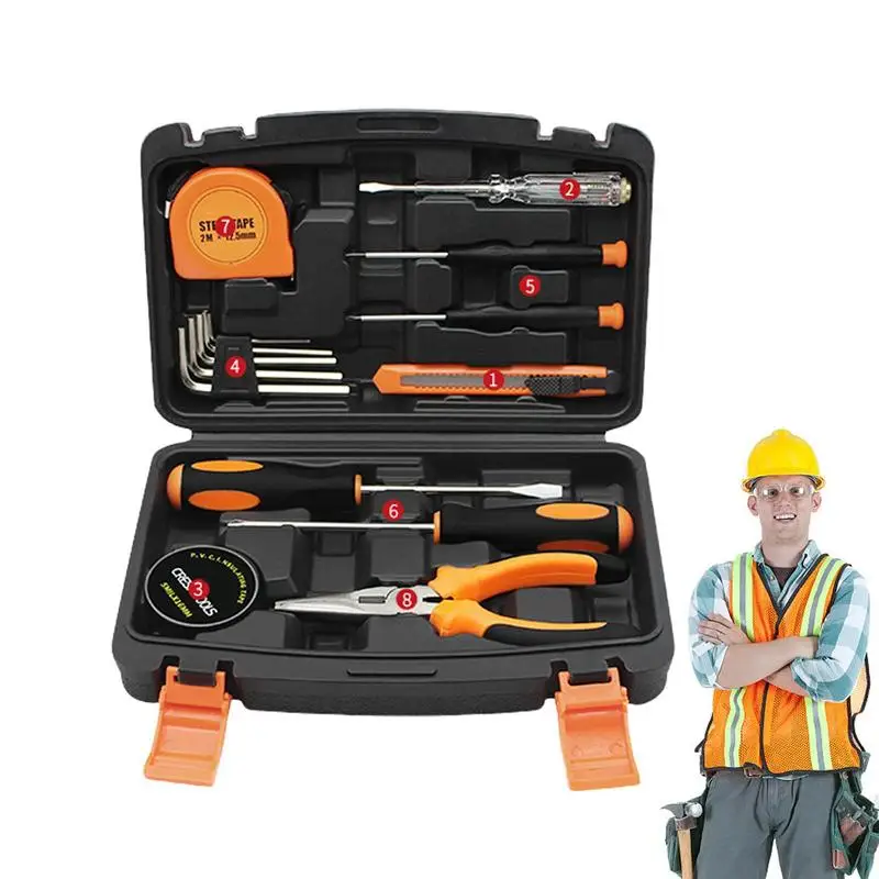 Home Tool Set Hand Repair Portable Tool Set Small Tool Kit Household Hand Kit New Apartment Essentials With Storage Case
Home Tool Set Hand Repair Portable Tool Set Small Tool Kit Household Hand Kit New Apartment Essentials With Storage Case