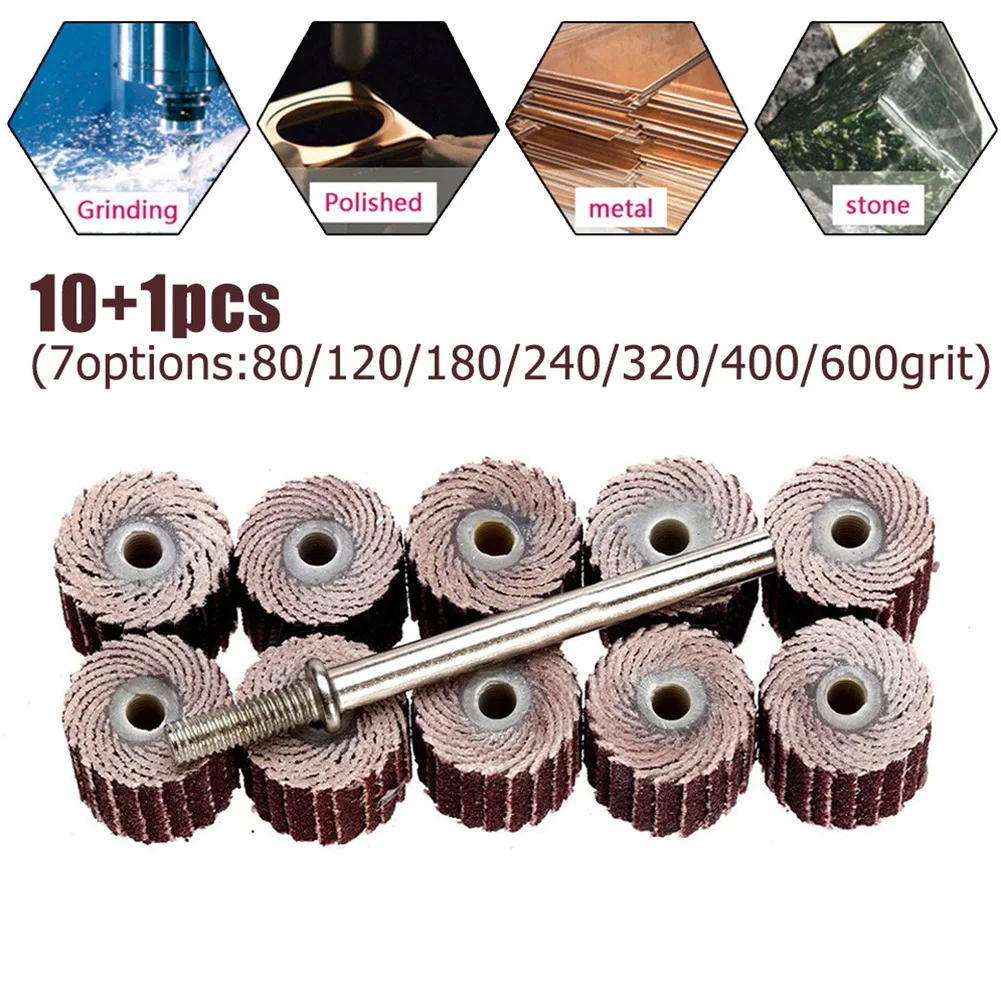 10pcs 15mm Flap Wheel Disc With Mandrel 80/120/ 180/240/320/400/600 Grit With Mandrel Rotary Tool Abrasive Sandpaper Polishing
10pcs 15mm Flap Wheel Disc With Mandrel 80/120/ 180/240/320/400/600 Grit With Mandrel Rotary Tool Abrasive Sandpaper Polishing