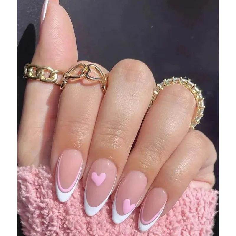 24PCS/Box French False Nail Press on Nail Art Wearable Simple Lines Full Cover Tips Fake Nails Natural Finished Fingernail
24PCS/Box French False Nail Press on Nail Art Wearable Simple Lines Full Cover Tips Fake Nails Natural Finished Fingernail