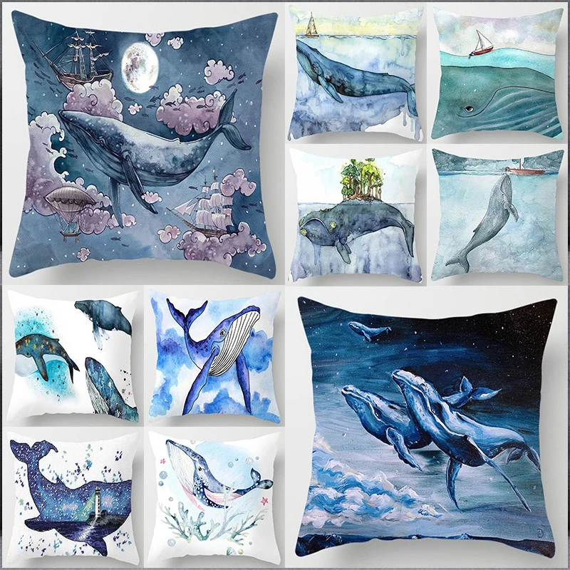 Ocean whale oil painting series square pillowcase, home decoration, car bedroom sofa cushion cover (45cm * 45cm)
Ocean whale oil painting series square pillowcase, home decoration, car bedroom sofa cushion cover (45cm * 45cm)