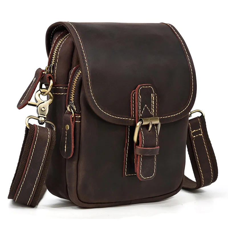 Vintage Leather Small Shoulder Bags for men Crossbody Bag Mini Sling Bag Waist Bag Belt Pouch For Men Male Waist Pack
Vintage Leather Small Shoulder Bags for men Crossbody Bag Mini Sling Bag Waist Bag Belt Pouch For Men Male Waist Pack