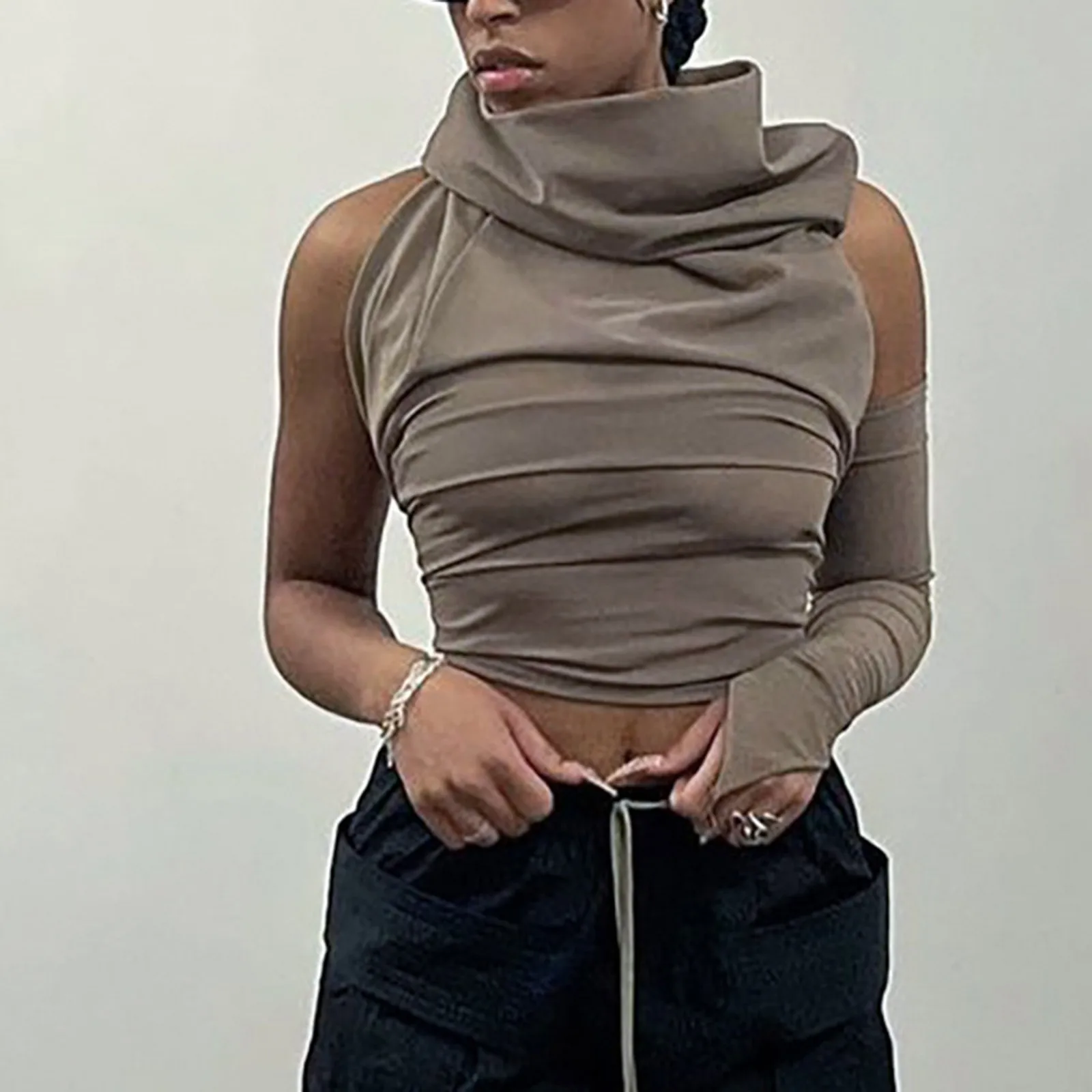 Turtleneck Tank Tops For Woman Sexy Crop Tops Off Shoulder Halter Tank Top Women Camis For Womens Single Sleeveless Hooded Tee
Turtleneck Tank Tops For Woman Sexy Crop Tops Off Shoulder Halter Tank Top Women Camis For Womens Single Sleeveless Hooded Tee