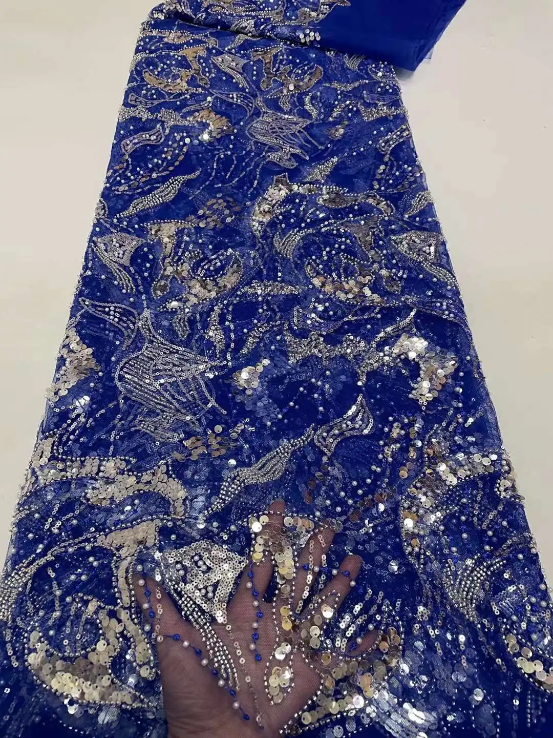 Soft High Quality 2022 Embroidery African Cord Lace Shiny Sequins French Tulle Net Lace Fabric Nigerian With Beads Lace Fabric
Soft High Quality 2022 Embroidery African Cord Lace Shiny Sequins French Tulle Net Lace Fabric Nigerian With Beads Lace Fabric