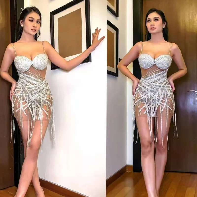 Sexy Diamond Inlay Bodycon Bandage Dress Rayon Elegant Thinshoulder V Camisole Slim Mini Celebrity Evening Party Dress
Sexy Diamond Inlay Bodycon Bandage Dress Rayon Elegant Thinshoulder V Camisole Slim Mini Celebrity Evening Party Dress