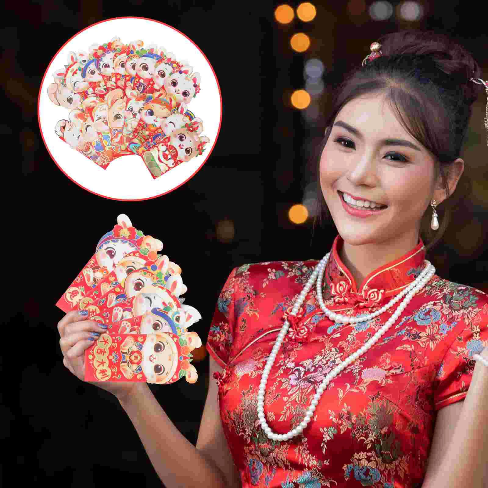 Новогодние конверты красного цвета, конверты с китайскими искусственными кроликами, пакеты на удачу, праздничные спрингун Бао, карманы с ри...
Новогодние конверты красного цвета, конверты с китайскими искусственными кроликами, пакеты на удачу, праздничные спрингун Бао, карманы с ри...