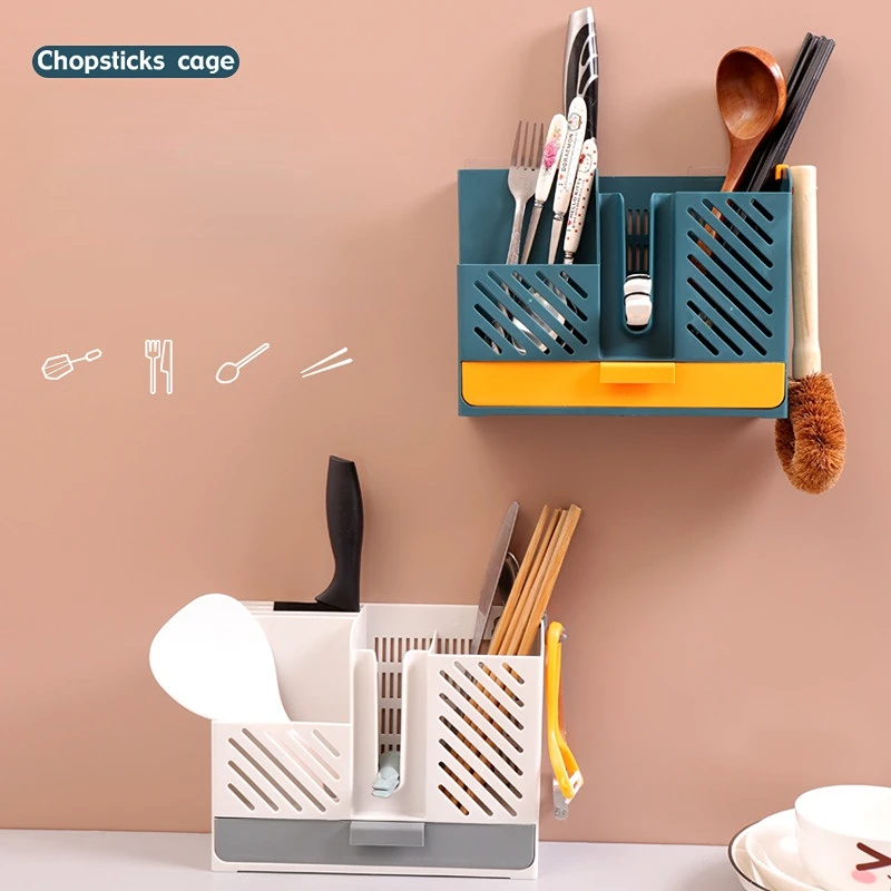 Wall-mounted Chopsticks Storage Box Draining Chopsticks Cage Household Kitchen Punch-free Tableware Rack Plastic Chopsticks Cage
Wall-mounted Chopsticks Storage Box Draining Chopsticks Cage Household Kitchen Punch-free Tableware Rack Plastic Chopsticks Cage