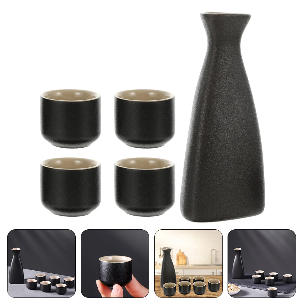 1 Set Ceramic Rice Pot Traditional Sake Pot Flagon and Small Cups
1 Set Ceramic Rice Pot Traditional Sake Pot Flagon and Small Cups