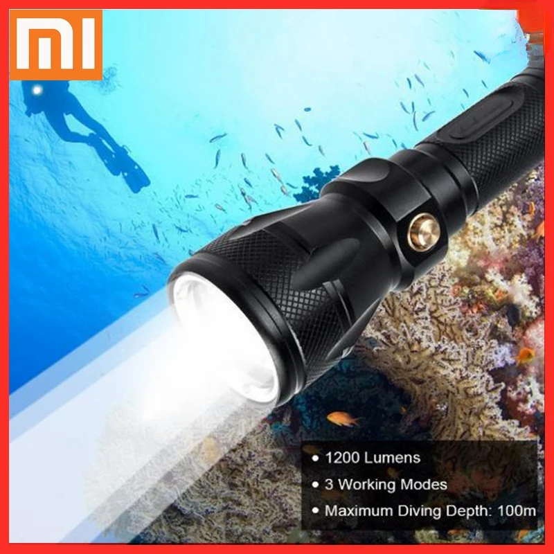 Xiaomi Flashlight waterproof water grade light t6/l2 professional diving 200m lamp underwater torch super Favourite
Xiaomi Flashlight waterproof water grade light t6/l2 professional diving 200m lamp underwater torch super Favourite