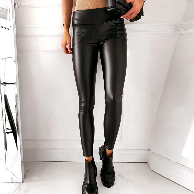 Fashion Black PU Leather Pants Women Autumn Winter Skinny Long Pants Legging Office Lady Casual Slim No Pocket Pencil Trousers
Fashion Black PU Leather Pants Women Autumn Winter Skinny Long Pants Legging Office Lady Casual Slim No Pocket Pencil Trousers