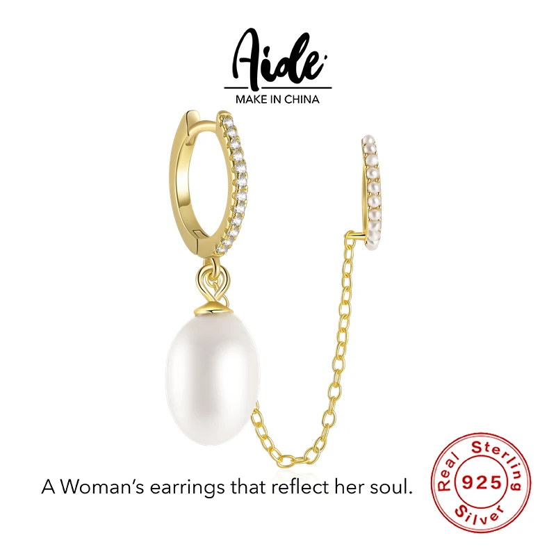 Aide 925 Sterling Silver Pearl Pendant Hoop Earring Chain Ear Clip Vintage Punk Earrings Women's High Jewelry Gifts Mujer 2022
Aide 925 Sterling Silver Pearl Pendant Hoop Earring Chain Ear Clip Vintage Punk Earrings Women's High Jewelry Gifts Mujer 2022