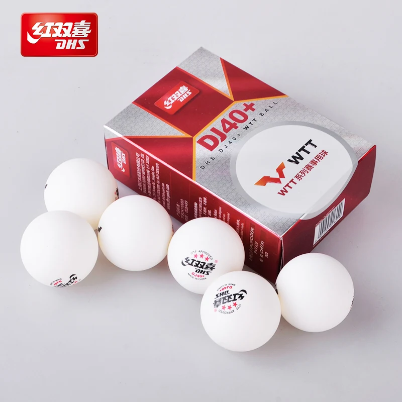DHS DJ40+ WTT 3 Star Table Tennis Ball New Materials Plastic ABS Original DHS Ping Pong Balls
DHS DJ40+ WTT 3 Star Table Tennis Ball New Materials Plastic ABS Original DHS Ping Pong Balls