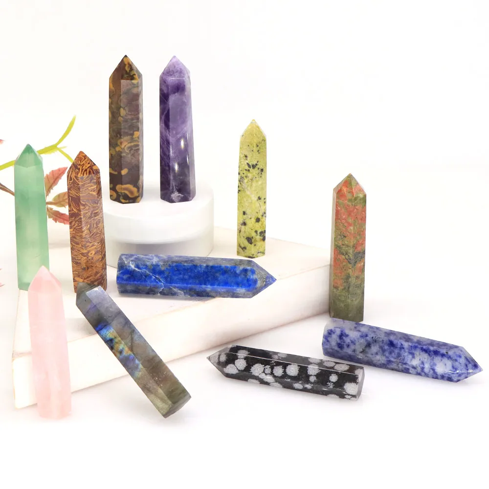 44 Colour Point Tower Wand Natural Stone Crystal Polished Reiki Healing Energy Ore Mineral Feng Shui Crafts Home Decor Wholesale 
44 Colour Point Tower Wand Natural Stone Crystal Polished Reiki Healing Energy Ore Mineral Feng Shui Crafts Home Decor Wholesale