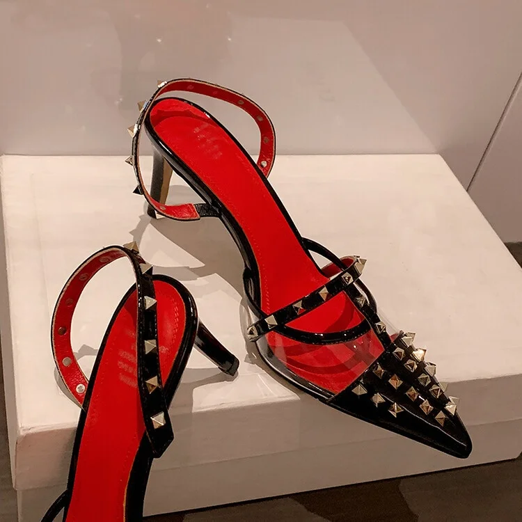 Summer Women Black Mesh Sexy Shallow Pumps Design Rivet Spike Decro Closed Toe Stylish Sandals Slingback Thin High Heels Shoes
Summer Women Black Mesh Sexy Shallow Pumps Design Rivet Spike Decro Closed Toe Stylish Sandals Slingback Thin High Heels Shoes